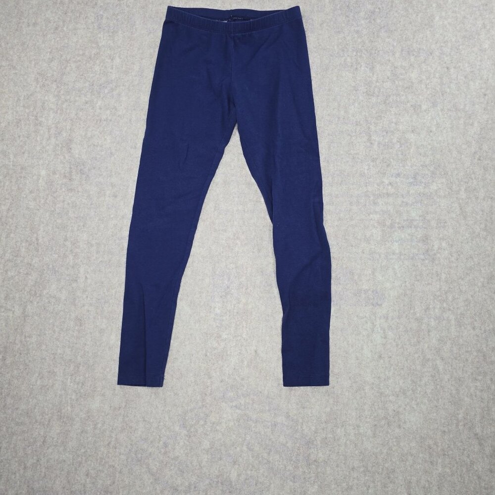 Cat & Jack Girls Navy Blue Leggings L 10/12 Cotton Blend
